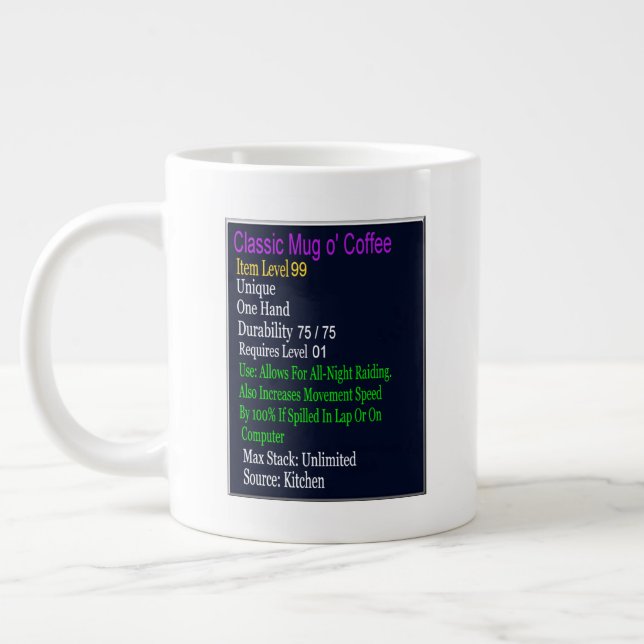 Classic Raider's Riese Tasse o' Coffee (Links)