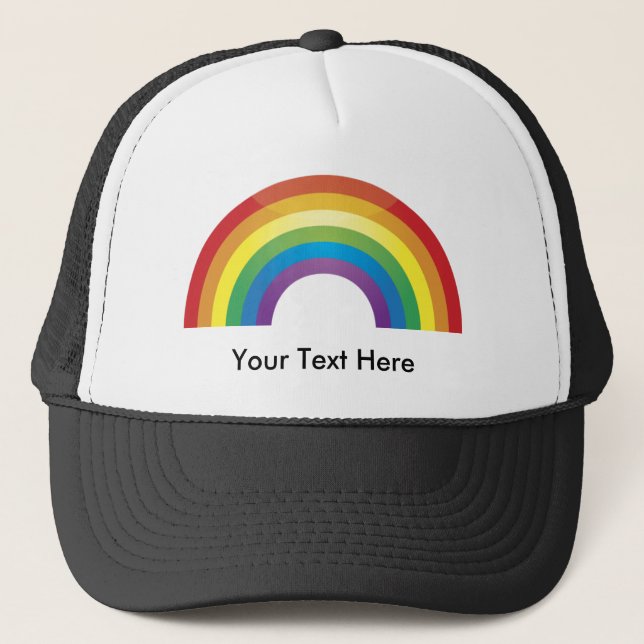 Classic Rainbow Hats - Custom Personalisiert Truckerkappe (Vorderseite)
