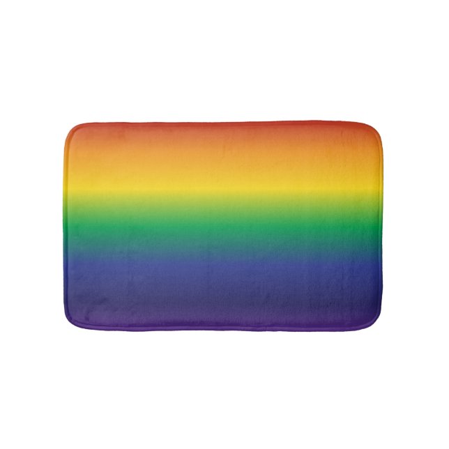 Classic Rainbow Primäre helle Farben Badematte (Vorderseite)
