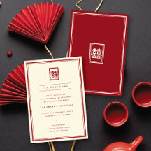 Classic Rectangle Double Happiness Teezeremonie