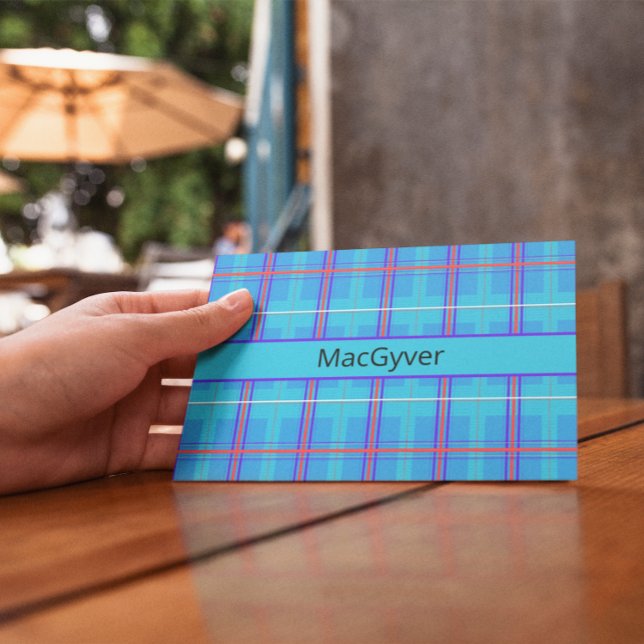 Classic Red and Blue Scottish Tartan, kundenspezif Karte (Von Creator hochgeladen)