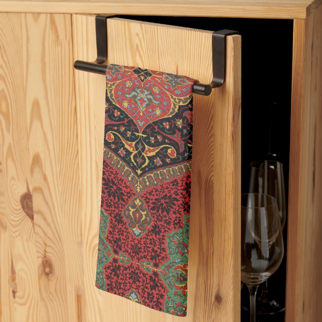 Classic Red Black & Green, Persian Rug Carpet Geschirrtuch (Drittel gefaltet)