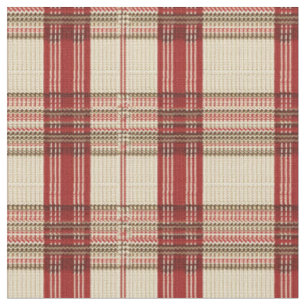 Classic Red & Black Tartan Kariert - Rustikaler Wa Stoff