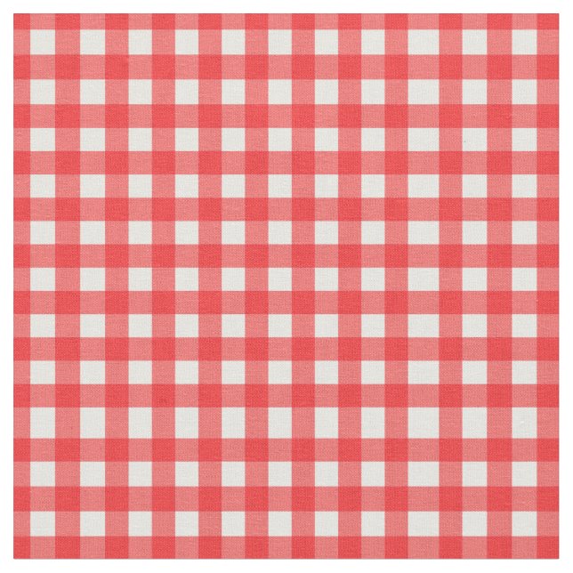 Classic Red Checked Gingham für Zuhause Canning Li Stoff (Nahaufnahme)