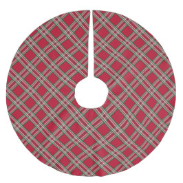 Classic Red Christmas Kariert Tree Skirt Polyester Weihnachtsbaumdecke