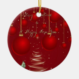 Classic Red Christmas Ornaments Christmas Keramik Ornament