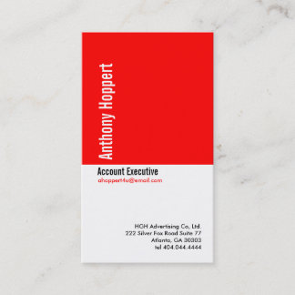 Classic Red Divider Business Card 2 Visitenkarte