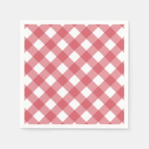 Classic Red Gingham GRILLEN Summer Party Napkins Serviette