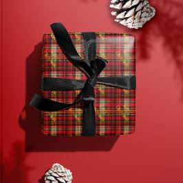 Classic Red & Green Tartan Kariert Frohe Weihnacht Geschenkpapier