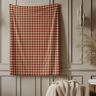 Classic Red Green Tartan Kariertes Weihnachtsblank Fleecedecke