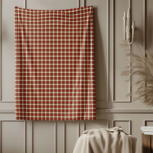 Classic Red Green Tartan Kariertes Weihnachtsblank Fleecedecke (Classic Red Green Tartan Plaid Christmas Blanket)