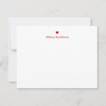 Classic Red Heart Stationery Einfach Minimalistisc