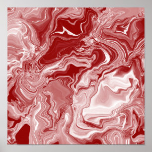 Classic Red Marble Poster