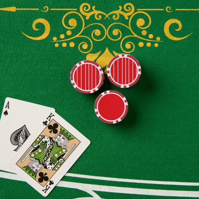 Classic Red Metalic Cream Veil Composite Pokerchips (Pokertisch (Stapel))