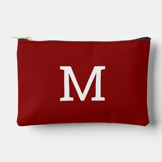 Classic Red Monogram Erstausstattung Makeup Bag Zubehörtasche (Vorderseite)