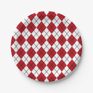 Classic Red Raute GRILLEN Picnic Summer Pappteller