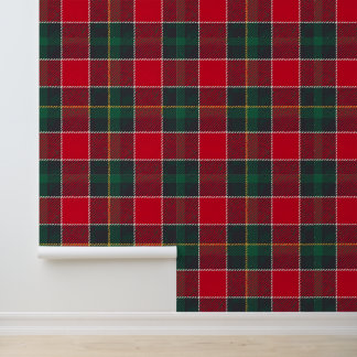 Classic Red Scottish Plaid Tapete