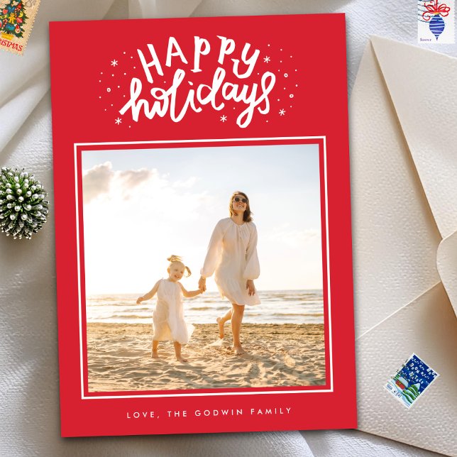 Classic Red Square Foto Retro Weihnachten (Von Creator hochgeladen)