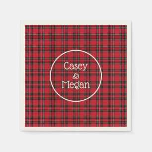 Classic Red Tartan Kariert Paper Napkin Serviette
