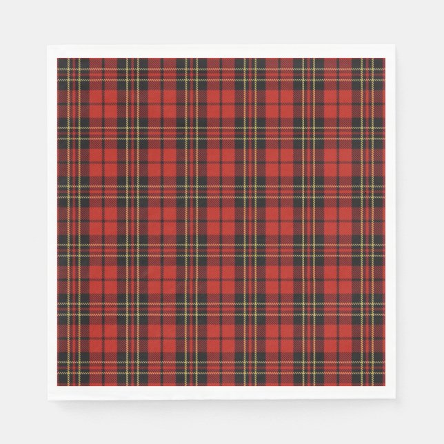Classic Red Tartan Paper Napkins Serviette (Vorderseite)