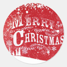 Classic Red White Frohe Weihnachten