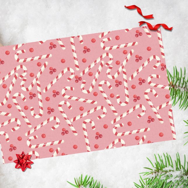 Classic Red White Frohe Weihnachtscreme Stick Seidenpapier (Von Creator hochgeladen)