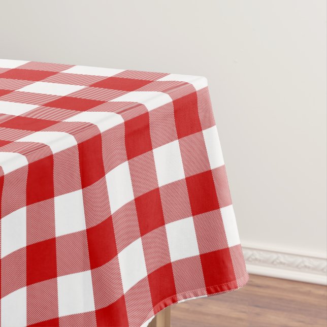 Classic Red & White Gingham Karo  Tischdecke (Beispiel)