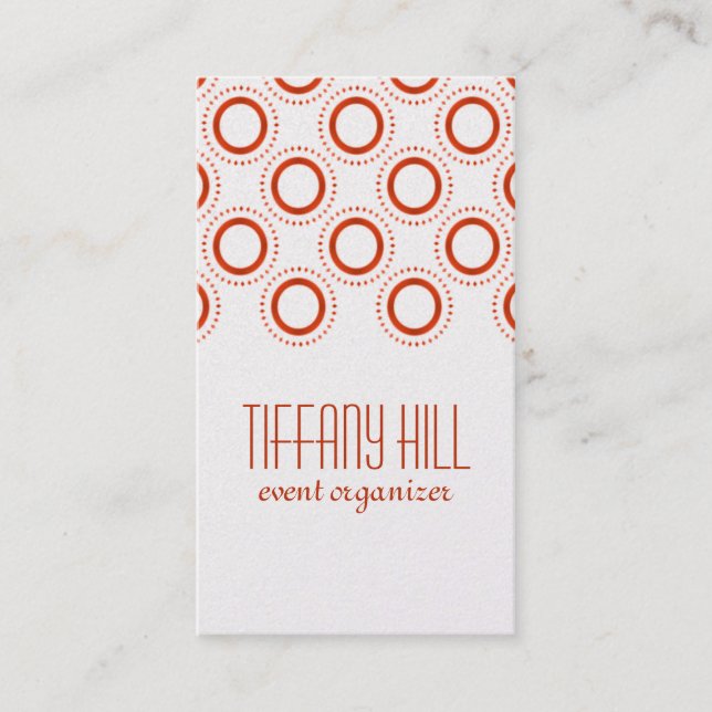 Classic Refinement Business Card, Orange Visitenkarte (Vorderseite)