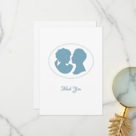 Classic Regency Blue Cameo Wedding Dankeskarte