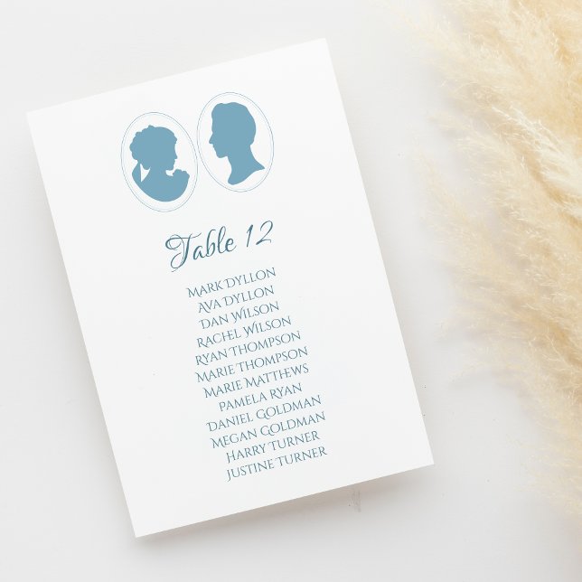 Classic Regency Blue Cameo Wedding Tischnummer (Von Creator hochgeladen)