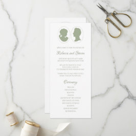 Classic Regency Green Cameo Hochzeitsfeier Programm