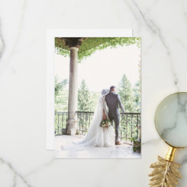 Classic Regency Green Cameo Wedding Foto Dankeskarte