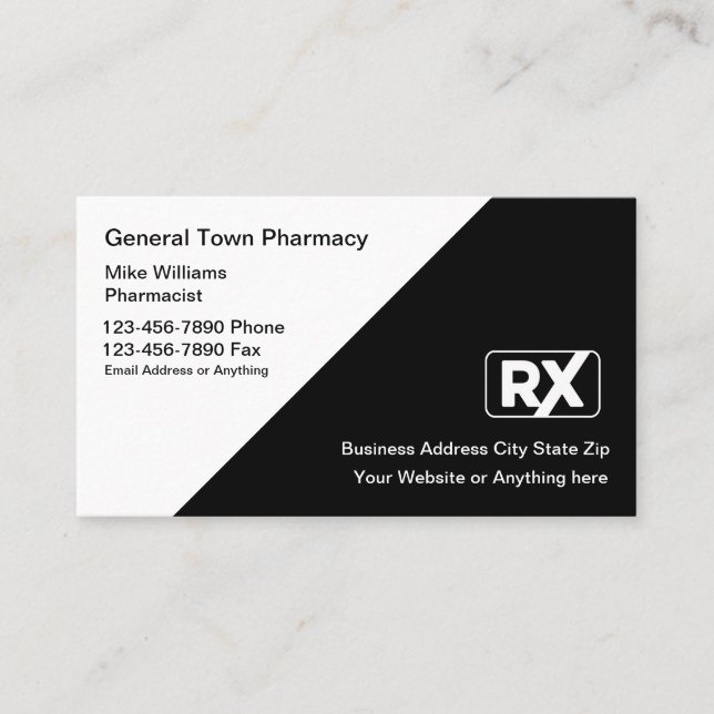 Classic Retail Pharmacy Retail Business Cards Visitenkarte (Vorderseite)