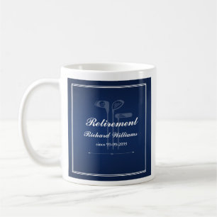 Classic Retirement Golf Clubs Thema Blue White Kaffeetasse