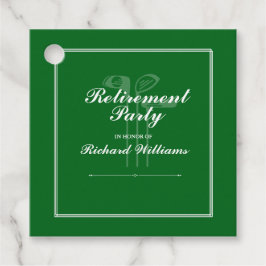 Classic Retirement Golf Clubs Thema Grün Geschenkanhänger