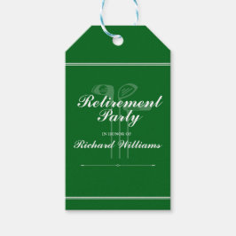 Classic Retirement Golf Thema Grün Geschenkanhänger