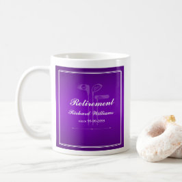 Classic Retirement Golf Thema Lila Weiß Kaffeetasse