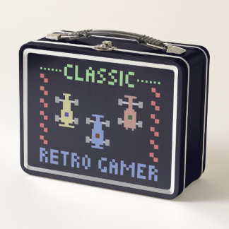 Classic Retro Gamer Pixel Race Metall Brotdose