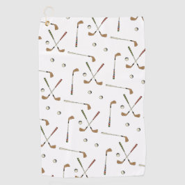 Classic Retro Golf Golfer Klettergarten Ball Muste Golfhandtuch