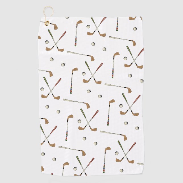 Classic Retro Golf Golfer Klettergarten Ball Muste Golfhandtuch (Vorderseite)