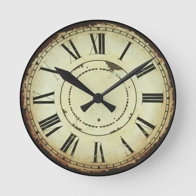 Classic Retro Runde Wanduhr (Vorderseite)