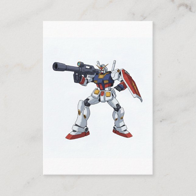 Classic Retro RX-78-2 Gundam Mecha Anime Illustrat Visitenkarte (Vorderseite)