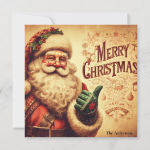 Classic Retro Santa Claus Frohe Weihnachten