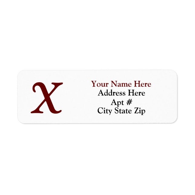 Classic return address label (Vorne)