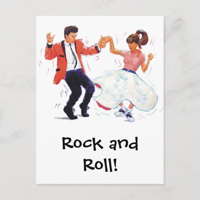 Classic Rock and Roll Jive Dancing Postkarte (Vorderseite)