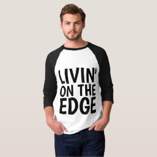 Classic Rock, LIVIN' ON EDGE Vintage T - Shirt