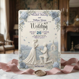 Classic Romantic Formal Wedding Einladung