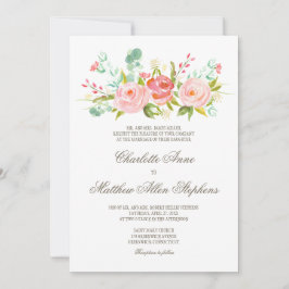 Classic Rose Garden Elegante Hochzeit Einladung