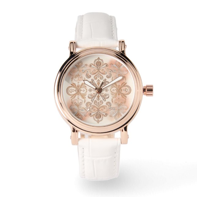 Classic, Rose Gold Artwork, Women eWatch Armbanduhr (Vorderseite)