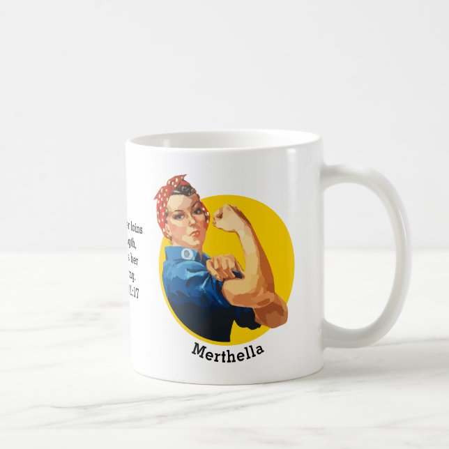 Classic ROSIE RIVETER Personalisiert Coffee Tasse (Rechts)
